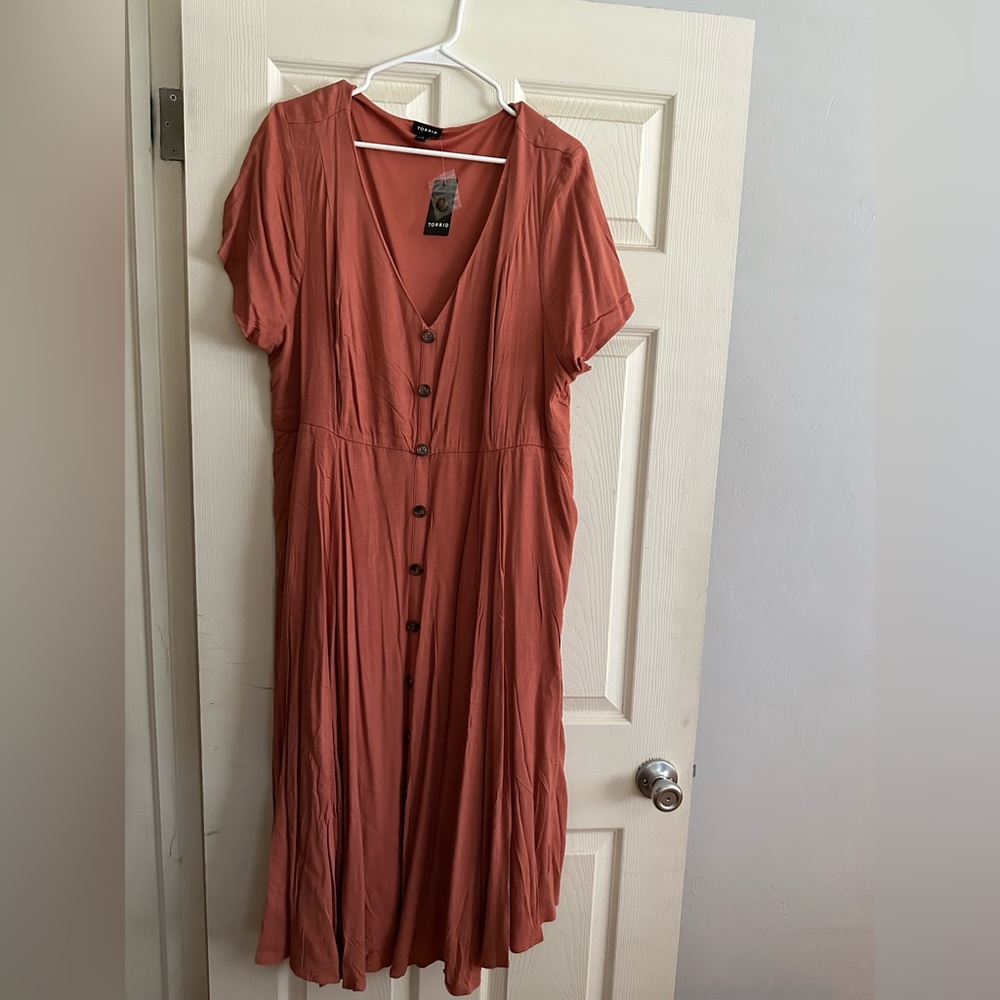 Tea Length button down dress